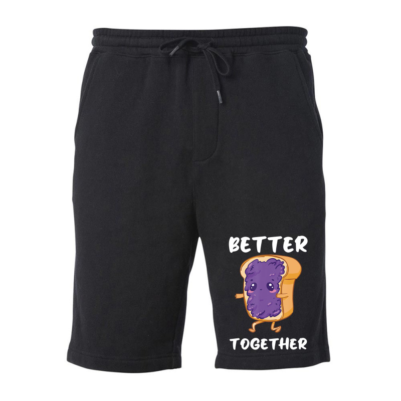 Peanut Butter Jelly Funny Food Lover Better Togeth Fleece Short | Artistshot