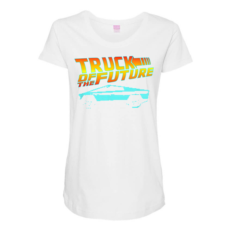 Truck Of The Future Cyber Tech 80s Futuristic Truc Maternity Scoop Neck T-shirt by ervanm | Artistshot