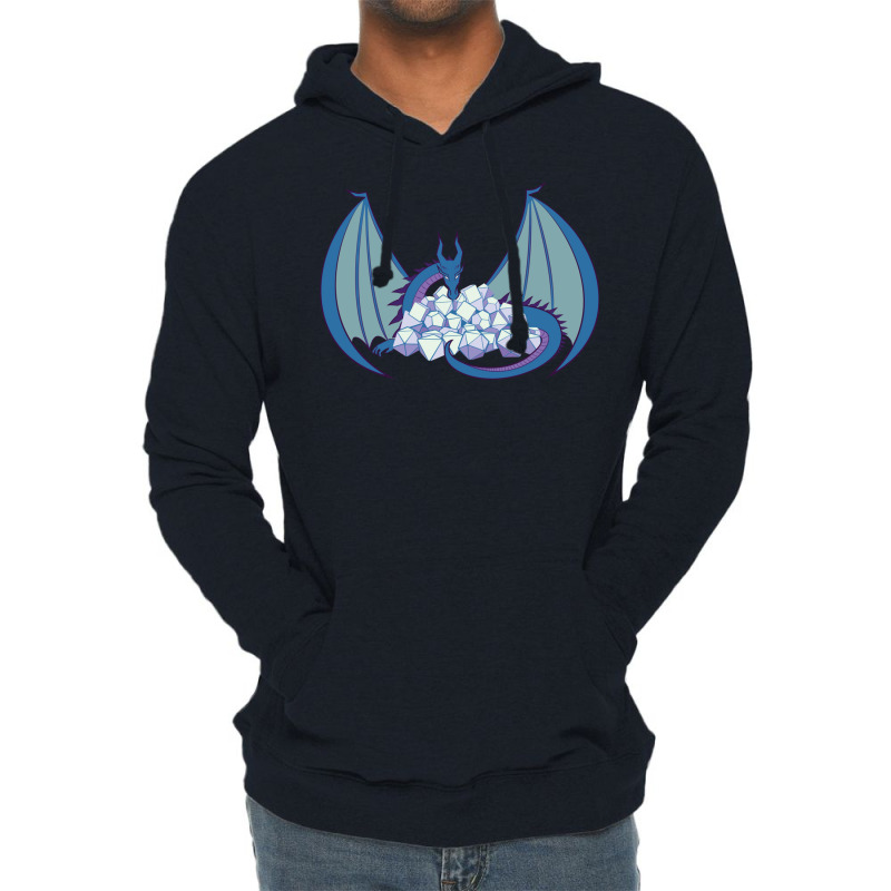 Dragon & Dice (blue) Lightweight Hoodie | Artistshot