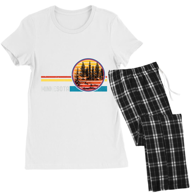 Retro Vintage Minnesota Mn 80s Lake Forest Mountai Women's Pajamas Set by saterseim | Artistshot