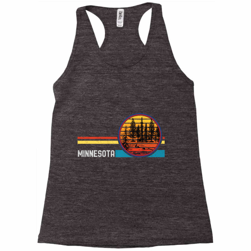 Retro Vintage Minnesota Mn 80s Lake Forest Mountai Racerback Tank by saterseim | Artistshot