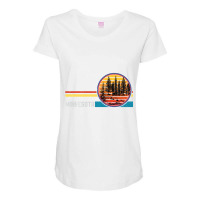 Retro Vintage Minnesota Mn 80s Lake Forest Mountai Maternity Scoop Neck T-shirt | Artistshot