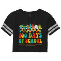 Happy 100th Day Of School Teachers Brighter Smarte Scorecard Crop Tee | Artistshot