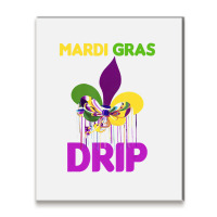 Mardi Gras Drip Cute Mardi Gras Carnival Costume P Metal Print Vertical | Artistshot