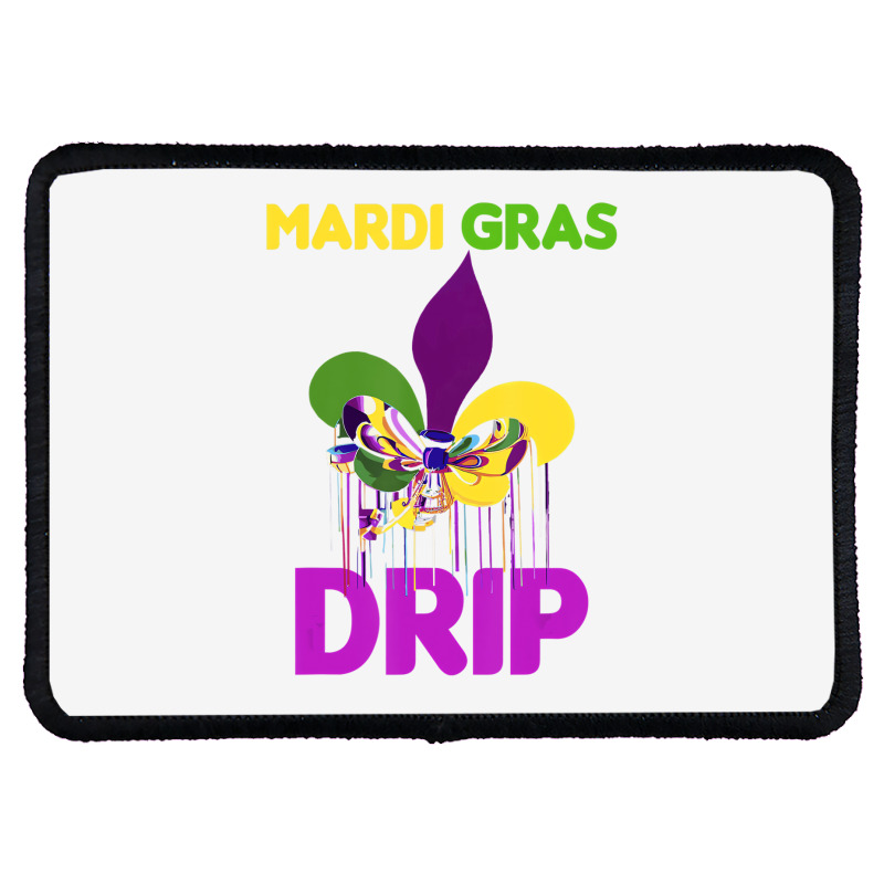 Mardi Gras Drip Cute Mardi Gras Carnival Costume P Rectangle Patch | Artistshot