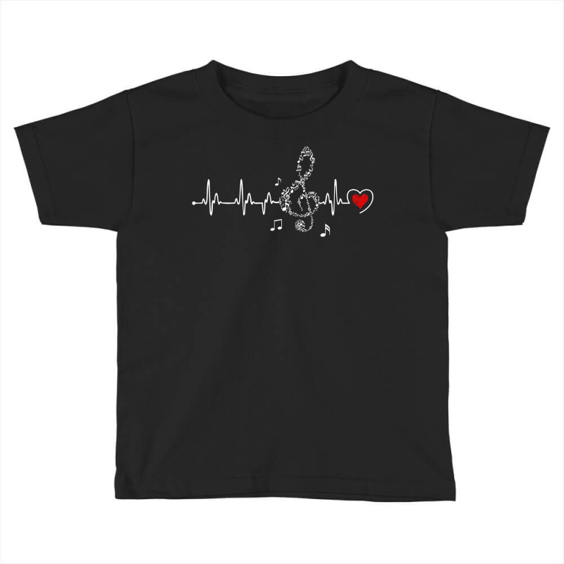 Music Heartbeat Clothing For Music Lovers T Shirt Toddler T-shirt by TeaMenShop | Artistshot