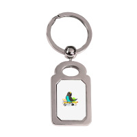 What's Yours Is Mine Parrot I Meyers Parrot T Shir Silver Rectangle Keychain | Artistshot