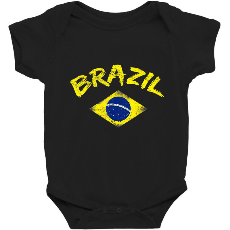 Brasil Brazilian National Flag Soccer Jersey Footb Baby Bodysuit by holden | Artistshot