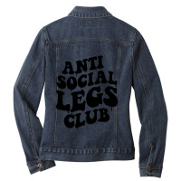 Retro Legs Club For Light T Shirt Design Ladies Denim Jacket | Artistshot