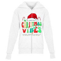 Family Christmas Vibes 2022 Groovy Squad Santa Lig Youth Zipper Hoodie | Artistshot