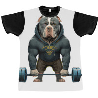 Pitbull Dog Weightlifting Funny Deadlift Men Fitne Graphic T-shirt | Artistshot