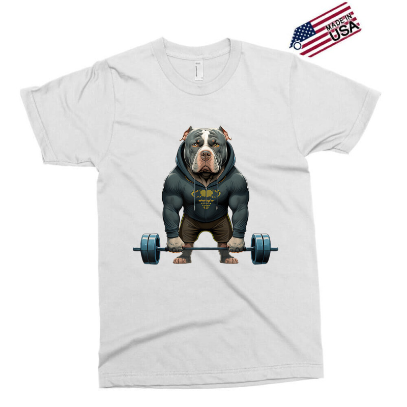 Pitbull Dog Weightlifting Funny Deadlift Men Fitne Exclusive T-shirt by africaka | Artistshot