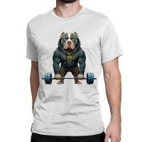 Pitbull Dog Weightlifting Funny Deadlift Men Fitne Classic T-shirt | Artistshot