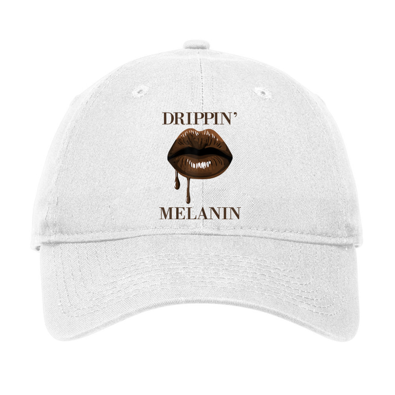 Womens Drippin Melanin Lips Black History Pride Bl Adjustable Cap | Artistshot