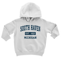 South Haven Michigan Mi Vintage Sports Design Navy Toddler Hoodie | Artistshot