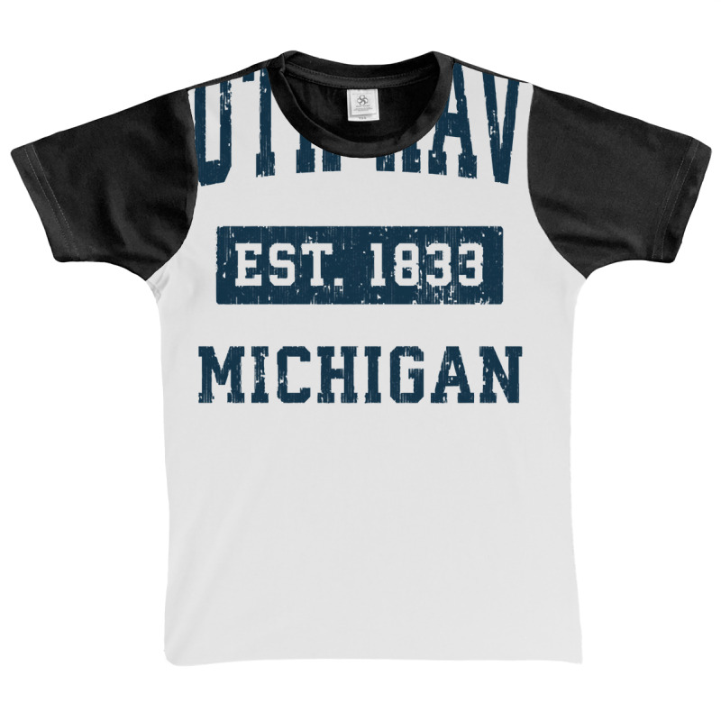 South Haven Michigan Mi Vintage Sports Design Navy Graphic Youth T-shirt | Artistshot