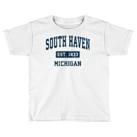 South Haven Michigan Mi Vintage Sports Design Navy Toddler T-shirt | Artistshot