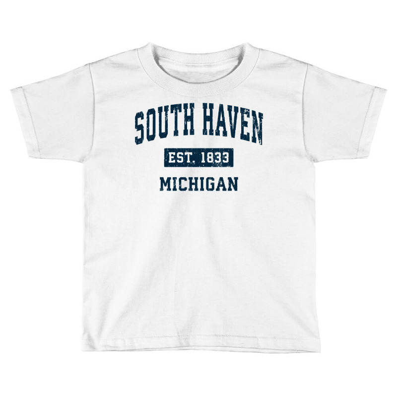 South Haven Michigan Mi Vintage Sports Design Navy Toddler T-shirt | Artistshot