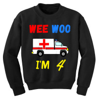 Kids Ambulance 4 Years Old 4th Birthday Emergency Youth Sweatshirt | Artistshot