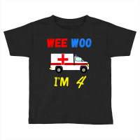 Kids Ambulance 4 Years Old 4th Birthday Emergency Toddler T-shirt | Artistshot