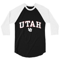 Womens Utah Utes Womens Arch Over Red Officially L 3/4 Sleeve Shirt | Artistshot