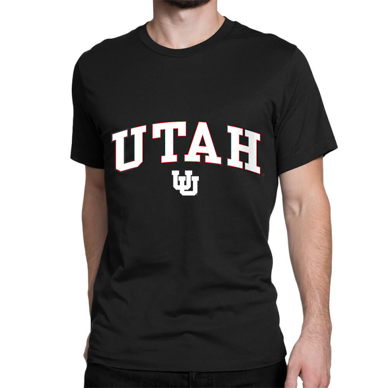 Womens Utah Utes Womens Arch Over Red Officially L Classic T-shirt by ervanm | Artistshot