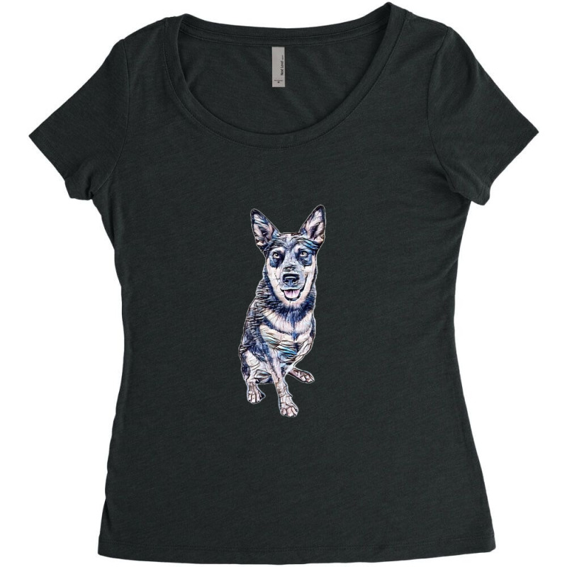 An Australian Cattle Dogs Thalated On W Women's Triblend Scoop T-shirt by Kemnabi | Artistshot