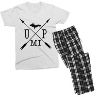 Up Mi Upper Peninsula Michigan Graphic Yoopers 906 Men's T-shirt Pajama Set | Artistshot