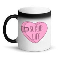 Nurse Scrub Life Valentines Day Candy Heart T Shir Magic Mug | Artistshot