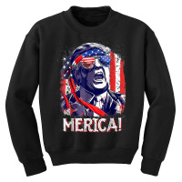 Trump Merica 4th Of July Men Boys Kids Murica T Sh Youth Sweatshirt | Artistshot