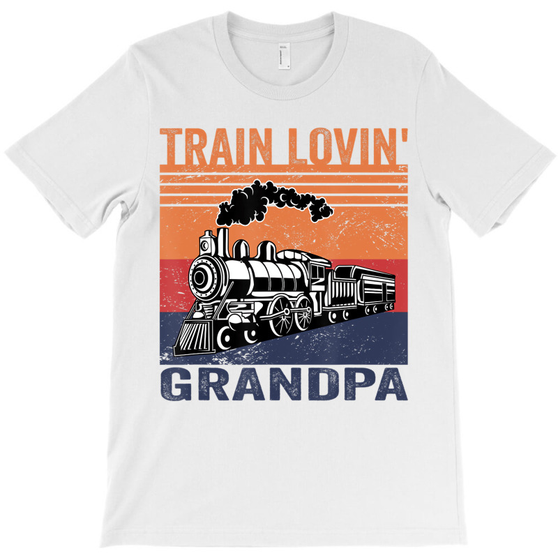 Train Lovin' Grandpa Model Railroad Train T Shirt T-shirt | Artistshot