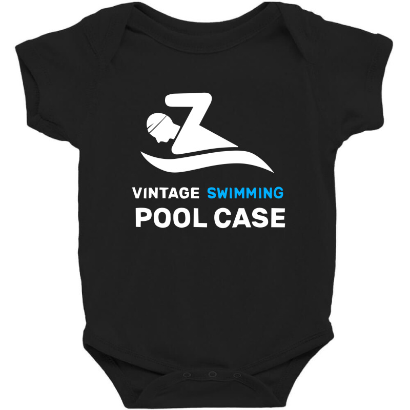 Vintage Swimming Pool Cool Vector Baby Bodysuit by Saidoki | Artistshot