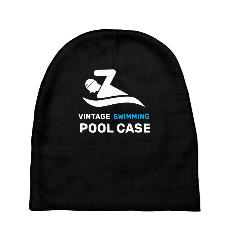 Vintage Swimming Pool Cool Vector Baby Beanies by Saidoki | Artistshot