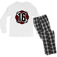 Okcfd Fire Station 16 Water Rescue And Dive T Shir Men's Long Sleeve Pajama Set | Artistshot