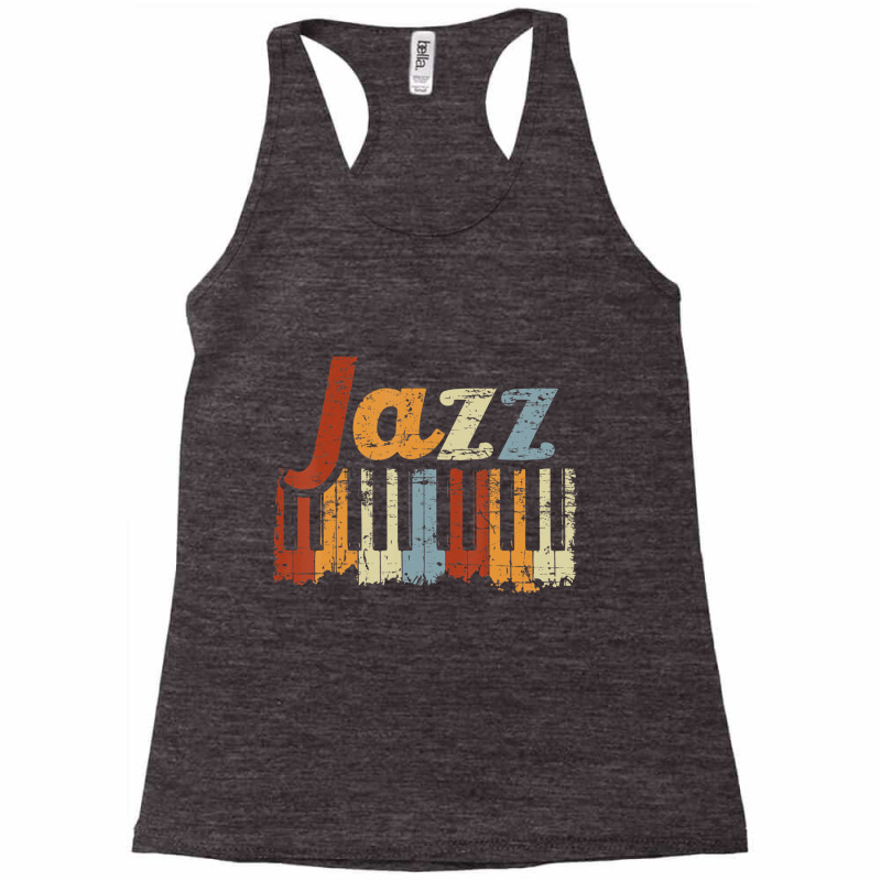 Vintage Piano Musical Instrument Jazz Music Genre Racerback Tank by fieyzacik | Artistshot