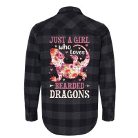 Bearded Dragon Just A Girl Who Loves Lizard Flower Flannel Shirt | Artistshot