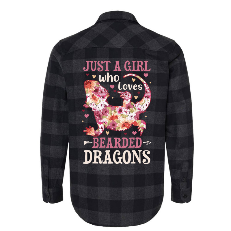 Bearded Dragon Just A Girl Who Loves Lizard Flower Flannel Shirt by kerrmanthez | Artistshot