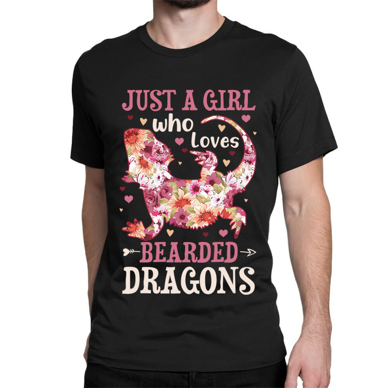 Bearded Dragon Just A Girl Who Loves Lizard Flower Classic T-shirt by kerrmanthez | Artistshot