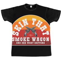 Skin That Smoke Wagon Retro Desert Sunset Western Graphic T-shirt | Artistshot