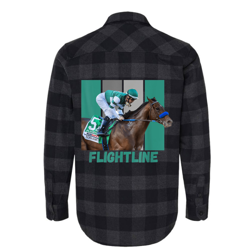 Flightline Horse Racing Thoroughbred Del Mar Santa Flannel Shirt by chomibe | Artistshot