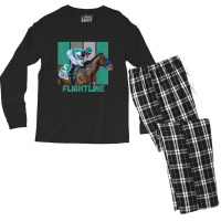 Flightline Horse Racing Thoroughbred Del Mar Santa Men's Long Sleeve Pajama Set | Artistshot