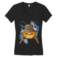 Fishing Exotic Shorthair Outdoor Fisherman Cat Fly Women's V-neck T-shirt | Artistshot