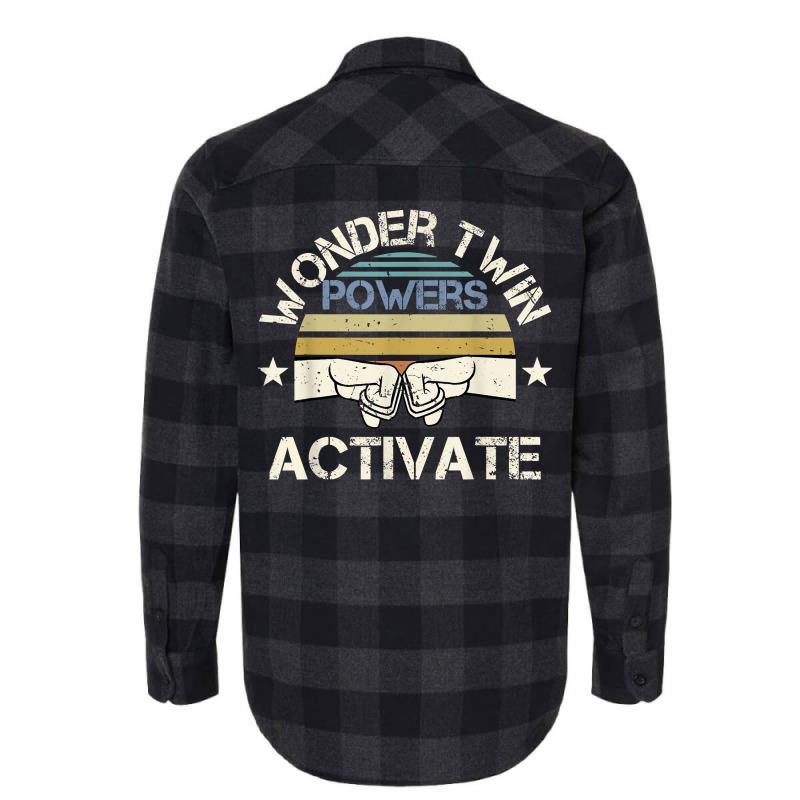 Wonder Twin Power Activated Design, Sibling Design Flannel Shirt | Artistshot