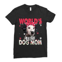 Womens Worlds Best Dalmatian Dog Mom Funny Mothers Ladies Fitted T-shirt | Artistshot