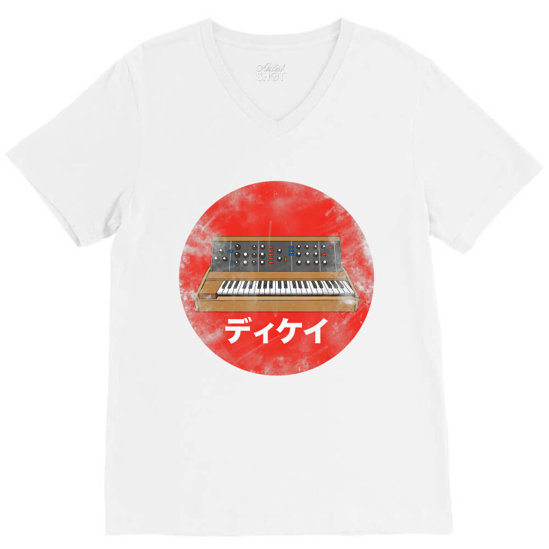 Vintage Synthesizer Japanese Analog Vintage Retro V-neck Tee | Artistshot