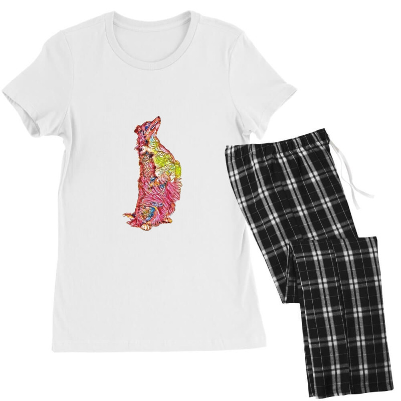 Shepherd Mix Dog On Hind Legs Women's Pajamas Set by Kemnabi | Artistshot