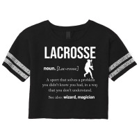 Lacrosse Players Throw Cue Ball Lax Crossstick (12 Scorecard Crop Tee | Artistshot