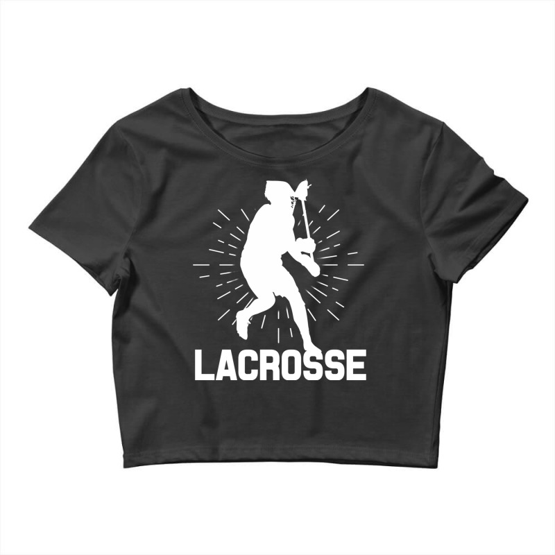 Lacrosse Players Throw Cue Ball Lax Crossstick (14 Crop Top by ChuArt. | Artistshot