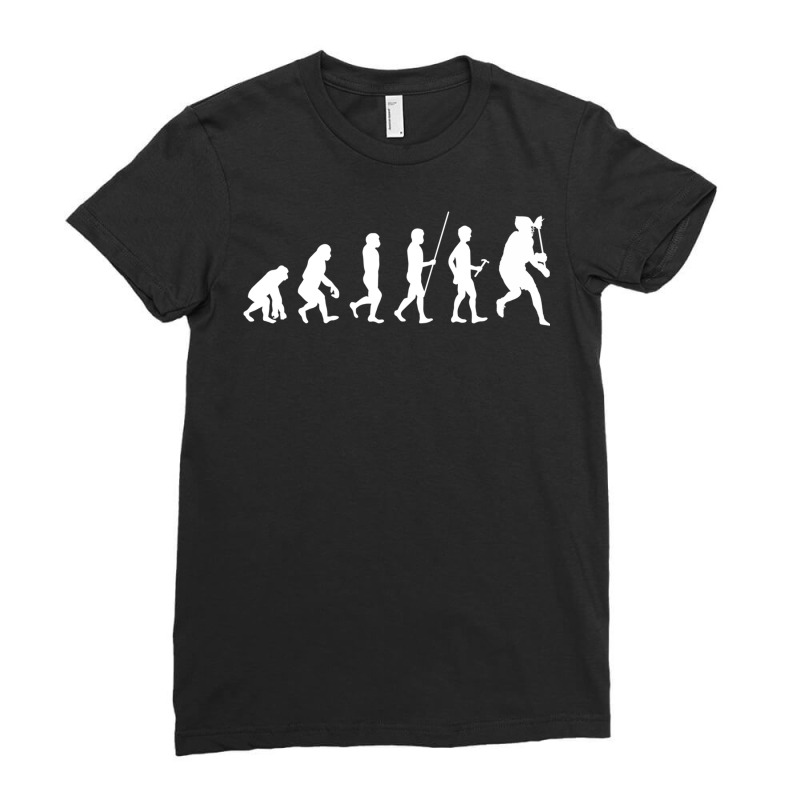 Lacrosse Players Throw Cue Ball Lax Crossstick (18 Ladies Fitted T-Shirt by ChuArt. | Artistshot