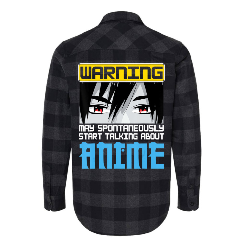 Warning May Spontaneously Start Talking About Anim Flannel Shirt | Artistshot